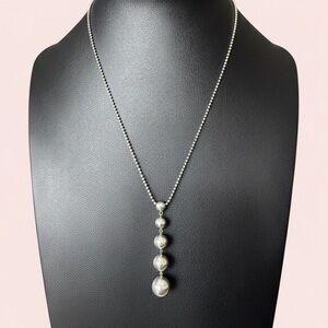 Tiffany & Co. Sterling Silver Graduated Ball Drop Necklace
